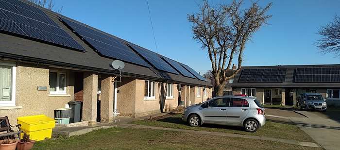 Solar panels have been installed on the roofs of housing schemes at Morley Close/Price Close in Lancaster.