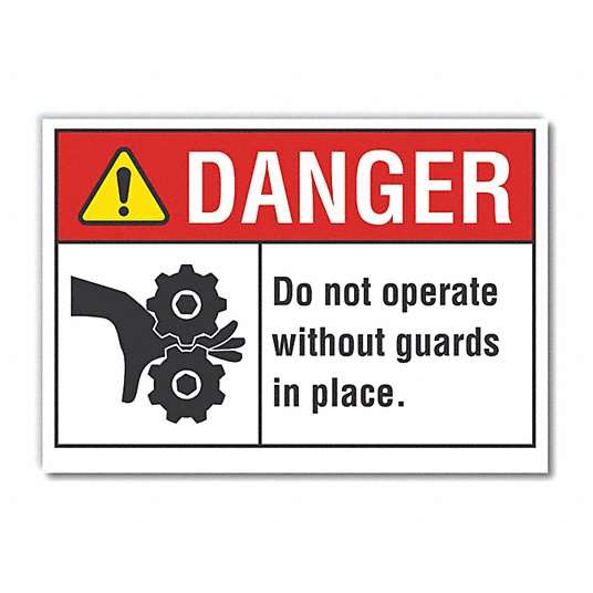 Do not use machine without guards