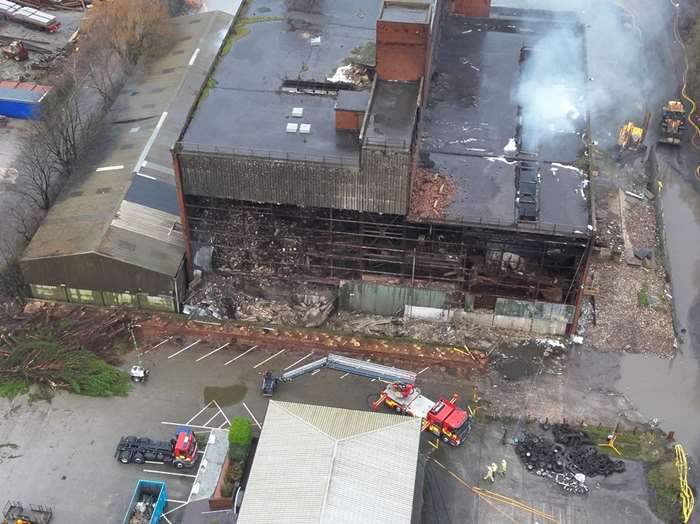 A fire at the former Supa Skips building broke out in December