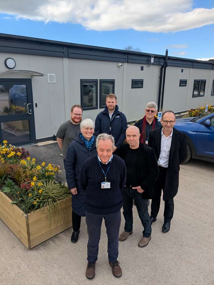 Project partners at White Lund Depot, the first Lancaster City Council site to be connected to the full fibre network.