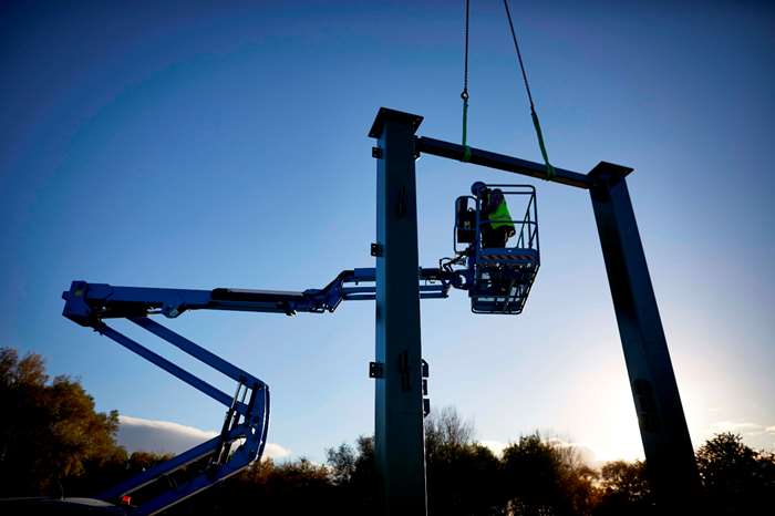 Installation begins of Europe's first ever flight tower at Salt Ayre Leisure Centre