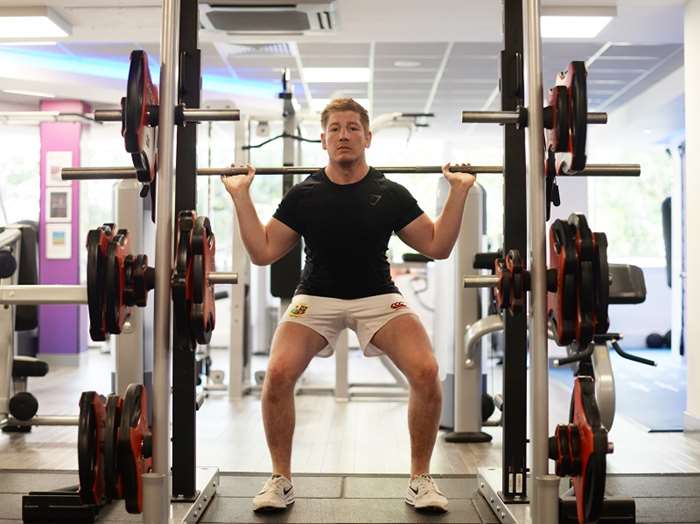 A weightlifter in Salt Ayre gym