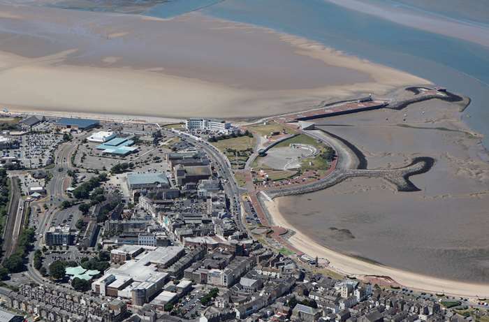 Aerial view of Central Morecambe