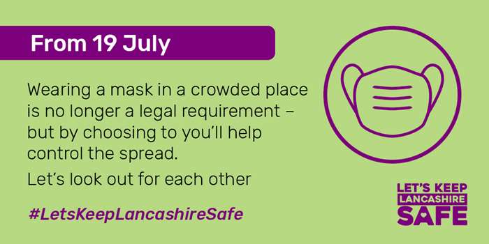 Please consider wearing a face covering in crowded areas, such as on public transport